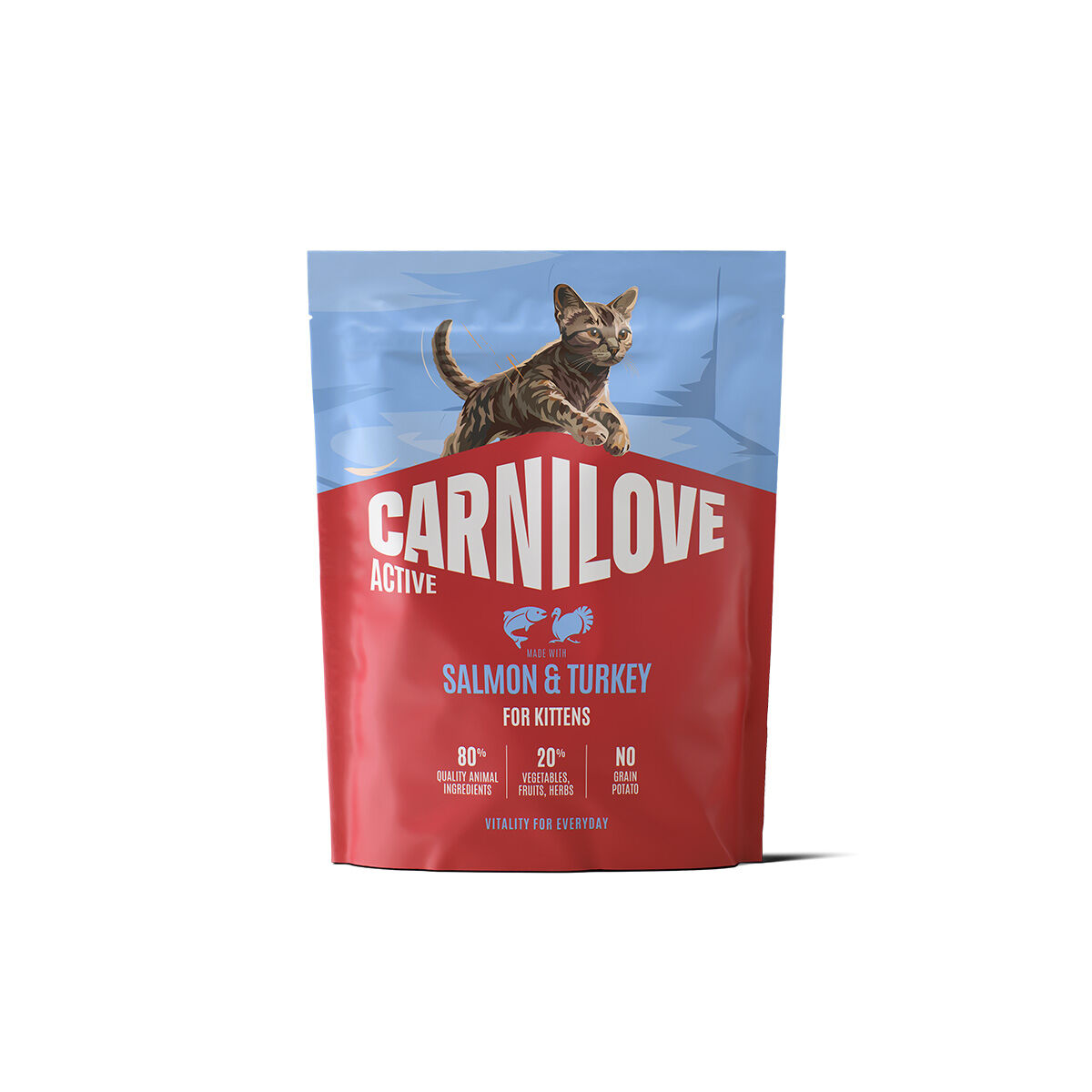 CARNILOVE ACTIVE cat dry made with salmon & turkey for kittens