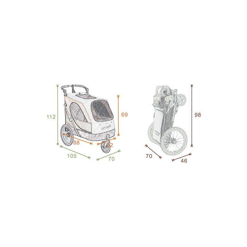 PetStro L stroller max 30kg